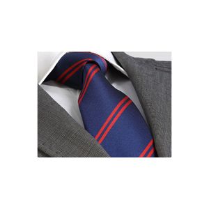 <b>Navy</b> Red Striped <b>Tie</b> - Product Image 1