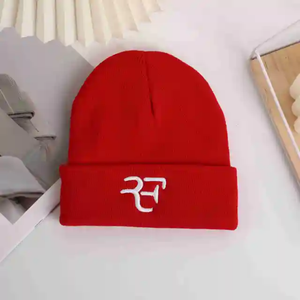 หมวกถักลายกะโหลกอะคริลิคสำหรับ100% หมวกบีนนี่แบบผูกติดแขนเสื้อกลางแจ้งดีไซน์แบบมีสไตล์สำหรับการเดินทาง - Product Image 5