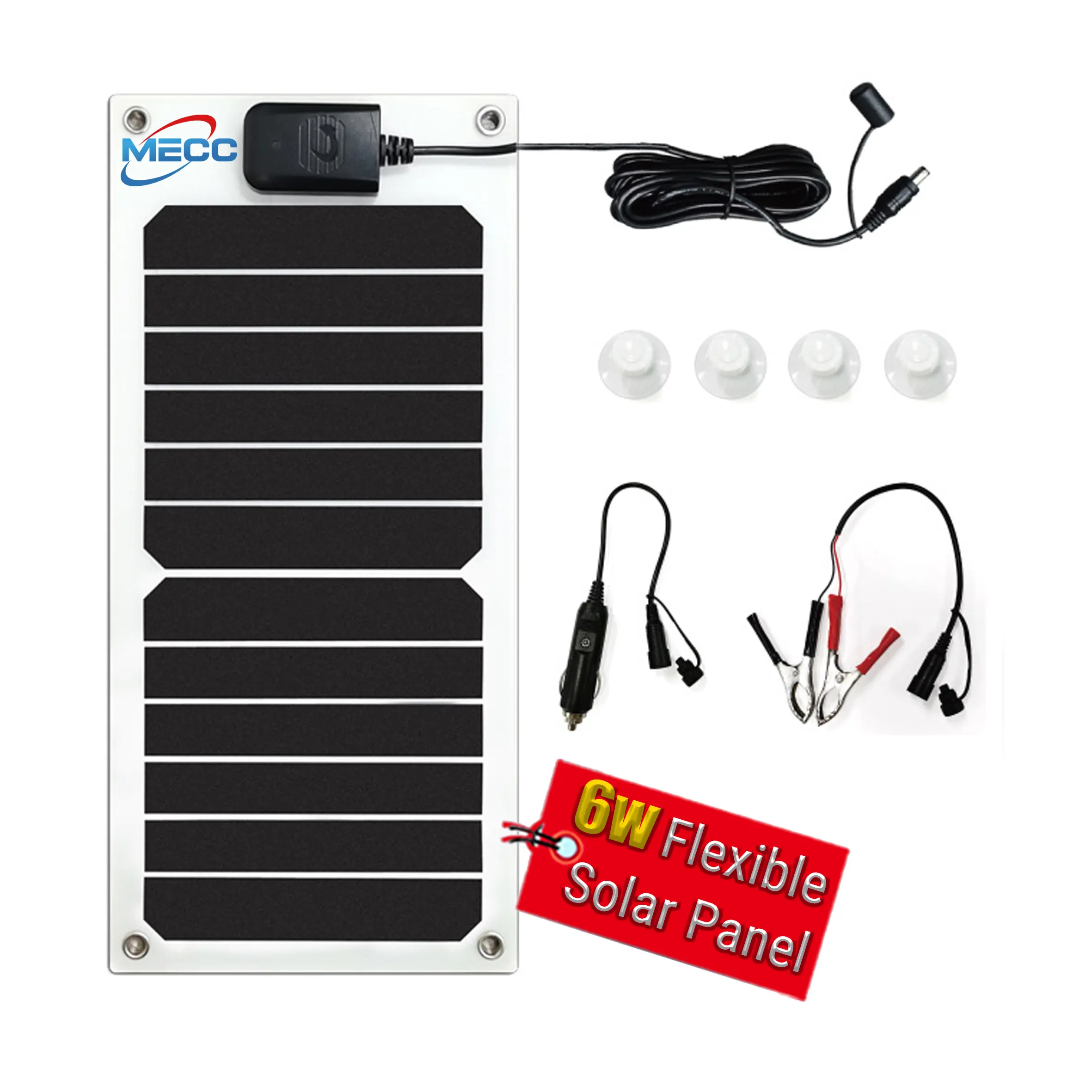 Mini Panel Solar de 6 vatios de alta eficiencia, cargador de batería con clip para coche, para acampada, autocaravana, fuente de alimentación de tamaño pequeño 18W 20W