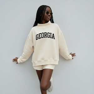 Sweat-shirt et short réversibles pour femmes, manches longues, polaire d'hiver, écologique, streetwear surdimensionné, pull de haute qualité - Product Image 3