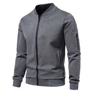 2024 nuevas sudaderas con capucha de cuello levantado para hombres de primavera y otoño, sudaderas con cremallera de manga completa para hombres, sudaderas con capucha fabulosas de Color informal para hombres - Product Image 2