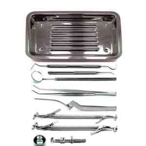 Juego de equipos dentales con certificación CE, fuente de alimentación manual que incluye instrumentos de acero inoxidable para configuración de amalgama y bandeja compuesta - Product Image 6