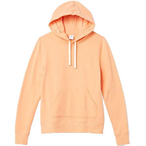 Sweat-shirt à capuche personnalisé en molleton léger coupe ajustée couleur pêche, en coton, vente en gros d'usine, faible MOQ, OEM en gros - Product Image 6