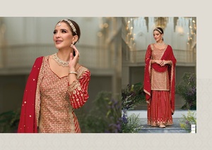 New Latest Wholesale Premium <b>Silk</b> With Heavy Embroidery Work Kurti With Embroidery Work Plazo With Embroidery Work Duppatta - Product Image 3