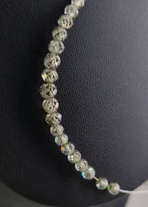 3.50-4.50mm perles à facettes Moissanite presque blanches perles de pierre AAA Grade 8mm pour la fabrication de bijoux personnalisés - Product Image 3