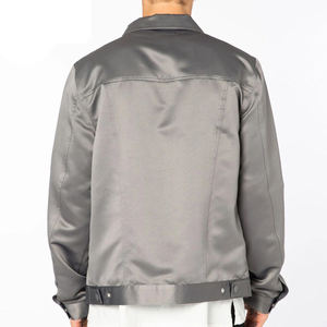 Chaqueta Bomber Casual de Satén para Hombre 2025, Forro de Lona, Logotipo Personalizado, Alta Calidad, Cortavientos de Invierno, Moda de Otoño - Product Image 3