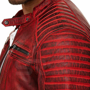 Wholesale STRONG REAPERS SPORTS Plus Size Breathable Customized Genuine Leather <b>Jacket</b> Outdoor Use Stand Collar <b>Men</b> Winter - Product Image 4