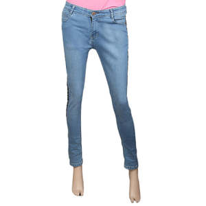 Pantalon en jean pour femme - Bleu clair - Product Image 4