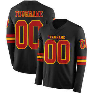 2025 nuevo diseño personalizado uniforme de fútbol americano bordado 100% poliéster transpirable frente Logo Jersey desgaste - Product Image 1
