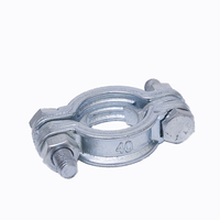 Colliers de serrage robustes SL115 à double boulon en acier galvanisé pour tuyaux métriques/pouces