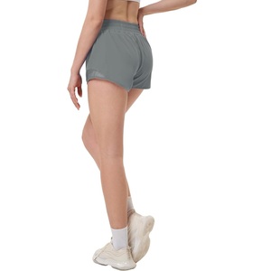 Shorts pour femmes sur mesure, 100% polyester, couleur gris, taille moyenne, coupe régulière, meilleur prix d'usine - Product Image 3