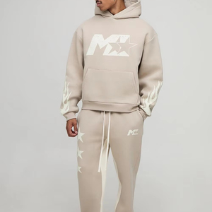 Venta caliente 100% algodón hombres sudaderas con capucha sudaderas Streetwear chándales peso pesado impresión estrella Sudadera con capucha hecha en Pakistán - Product Image 1