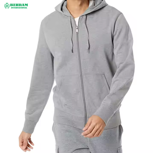 Wholesale <b>Black</b> Winter Cardigan Zipper Hoodie High Quality Hoodie Man Sweater Regular <b>Fleece</b>/French Terry Breathable Quick-Dry - Product Image 1