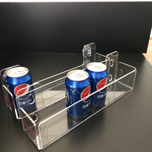 Nouveau support d'affichage moderne en acrylique personnalisé avec logo, à ventouse de bureau, pour vêtements et canettes - Product Image 3