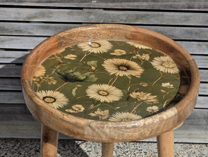 Mesa de centro esmaltada de madera de diseño moderno orgánico Muebles de sala de estar únicos con elegantes detalles artesanales de metal - Product Image 3