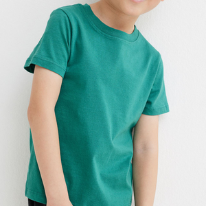 Camisetas de manga corta para niños, camisetas ligeras con cuello redondo ajustadas, Camiseta lisa de algodón 100% para niños para jóvenes - Product Image 3