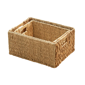 Water Hyacinth Seagrass <b>Storage</b> Basket With Handle Customizable Water Hyacinth Basket <b>For</b> Bedroom Decor <b>Toys</b> Holder From Vietnam - Product Image 3