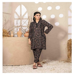 AF Fashion Vêtements décontractés pour femmes Costumes 2 pièces en lin avec coutures personnalisées Décorations de boutons en dentelle disponibles dans toutes les tailles tissées - Product Image 2