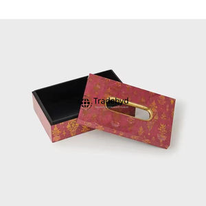 กล่องใส่กระดาษทิชชูและที่วางกระดาษทิชชูทรงสี่เหลี่ยม งานฝีมือคุณภาพพรีเมียมจาก Tradebyd พิมพ์ลายเคลือบอีนาเมล ผลิตจากไม้ เป็นมิตรกับสิ่งแวดล้อม หรูหรา เหมาะสำหรับเทศกาลวันขอบคุณพระเจ้า - Product Image 1