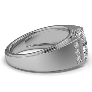 3.20 carats coupe ovale laboratoire cultivé CVD diamant 14K or blanc VS2 clarté M couleur bague de fiançailles pour femme plaqué rhodium luxe - Product Image 2