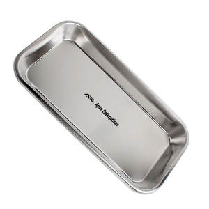 Plateau carré en acier inoxydable pour instruments dentaires et médicaux, autoclavable et résistant à la corrosion, pour laboratoire dentaire - Product Image 4