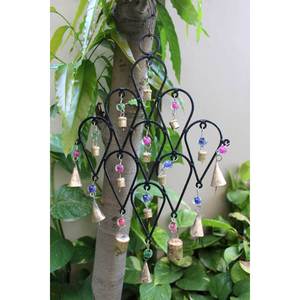 Bohemian-Style Recycled Iron Teardrop Wind <b>Chime</b> <b>Bells</b> Metal Wall Hanging Garden Outdoor Patio Decor Mobiles - Product Image 2