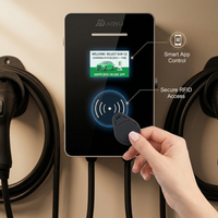 Borne de Recharge Murale Double Haute Puissance 44kW (22kW x 2) pour Véhicules Électriques, Triphasée Type 2 GBT OCPP 1.6J, Station de Recharge Rapide Intelligente avec Application pour Centres Commerciaux et Hôtels