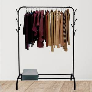 Porte-vêtements sur pied Myrva Leaf Rack, 1 tube, à un seul niveau, design minimaliste, rangement de placard en métal - Product Image 3