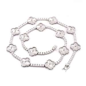 Bijoux fins Hip Hop Bling en argent sterling 925, testé au diamant, VVS, chaîne en moissanite à quatre feuilles pour hommes - Product Image 4