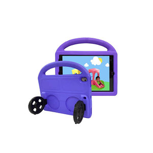 Étui de protection pour tablette iPad 10,2 pouces Netzy Purple Wheel Stand et étui en silicone EVA avec support à roulettes compatible avec iPad 10,2 pouces - Product Image 1