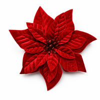 Glitzernde Künstliche Weihnachtsstern-Blumenzweige Festliche Baumschmuck-Verzierungen Festliche Blumenstiele