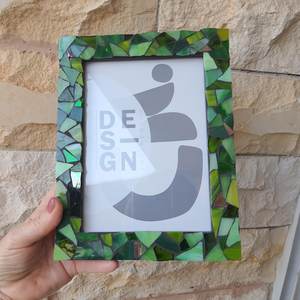 CADRES PHOTO ÉLÉGANTS À MOTIF ARGYLE BLEU - Product Image 6