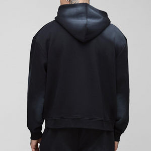 Sweat à capuche zippé pour hommes, poids lourd, 100% coton, surdimensionné, fait sur mesure, pas cher, respirant, tenue décontracté, à capuche, vente en gros - Product Image 2