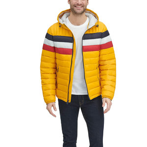 Manteau à col montant bouffant pour hommes, pardessus, grande taille, logo personnalisé, décontracté, imperméable, style de rue, tendance hivernale - Product Image 3