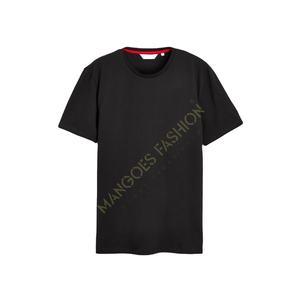Camisetas de Hombre con Logotipo Personalizado, Nuevo Estilo, Transpirables, Antiarrugas, de Secado Rápido, Diseño Sólido, Poliéster/Algodón, Ropa Casual - Product Image 1