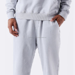 Ensemble survêtement pour homme, sweat-shirt à capuche et pantalon de survêtement personnalisés avec impression sérigraphique, 100% coton - Product Image 5