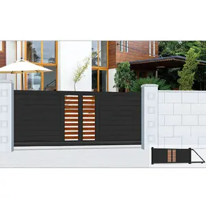 Telescopic Cantilever Sliding Gate With LED Screen Anti-Climb Sensor