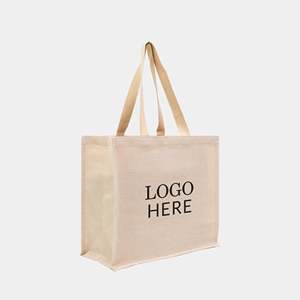 <b>Medium</b> Large Stiffened Juco <b>Bag</b> Webbed Handles Eco-Friendly Fabric Custom Screen Printing Modern Style for Daily Use Advertising - Product Image 3
