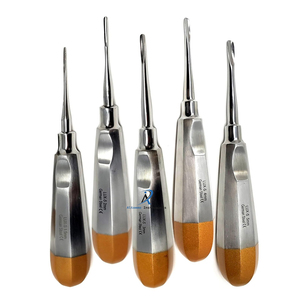 Straight Dental Luxating Elevator <b>Set</b> of 5 Apical Periotome Molt Osteotome Implant Root Extraction Instruments By Altomme - Product Image 5