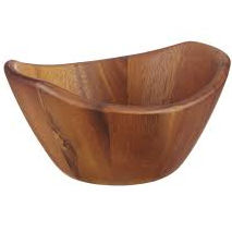 Classic Wooden Serving Bowl Linear Engraved Design Eco-Friendly <b>Kitchen</b> <b>Accessories</b> <b>Set</b> for Salad Dinner Serving Commercial Use - Product Image 4
