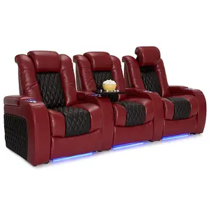 CY Top Grain Leather Power Reclining Movie Theater Sofa Vip Seating Room Furniture Electric Recliner Theater Chair Cinema