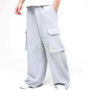 กางเกงวอร์มทรงแบ็กกี้ไซส์ใหญ่พิเศษสำหรับผู้ชายกางเกงลำลองเอวยางยืดแบบปกติซักได้ตามต้องการ - Product Image 1