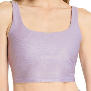 Respirant personnalisé solide dame Yoga soutien-gorge Gym une épaule culture sport soutien-gorge Fitness OEM soutien élevé sans couture Sport soutien-gorge - Product Image 3