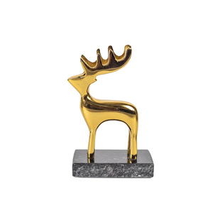 Renne en bois de style arbre avec base en métal à texture de pierre et ornement en forme Meilleur fabricant et exportateur de Noël - Product Image 6