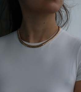 Cadena de eslabones cubanos de 8MM VVS1 Moissanite con oro blanco de 14K acabado en plata de ley 925, el Probador de diamantes - Product Image 4