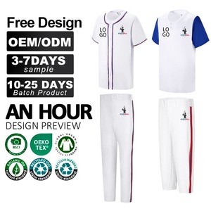 Maillot de baseball personnalisé vêtements d'équipe pour hommes vêtements de sport boutonnés respirants uniforme à séchage rapide OEM ODM fournisseur de gros léger - Product Image 5