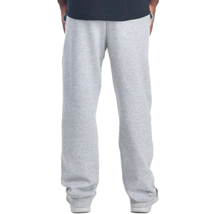 Men's Gray Cotton Sweatpants <b>Elastic</b> Waist Casual Jogger Pants With Side Pockets Midweight Knitted Fabric Autumn Wear - Product Image 3