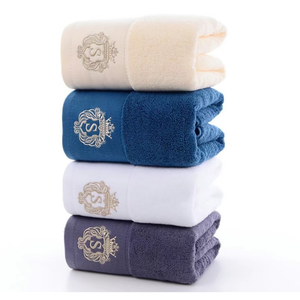 Ensemble de serviettes d'hôtel 100 % coton de haute qualité, écologiques, couleur unie, durables, blanches, pour adultes, pour hôtels - Product Image 3