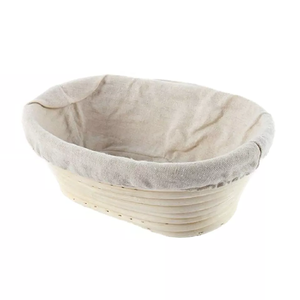 Wholesale Handmade Rattan Sourdough Bread Proofing <b>Banneton</b> <b>Basket</b> Set with Plastic Liner for Artisan Bakery Fermentation Use - Product Image 3