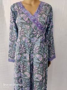 Elegante ropa de playa de verano para mujer, vestido Maxi suelto ajustado con botones delanteros, mangas completas, estilo occidental, ropa de calidad, lavable caliente - Product Image 4